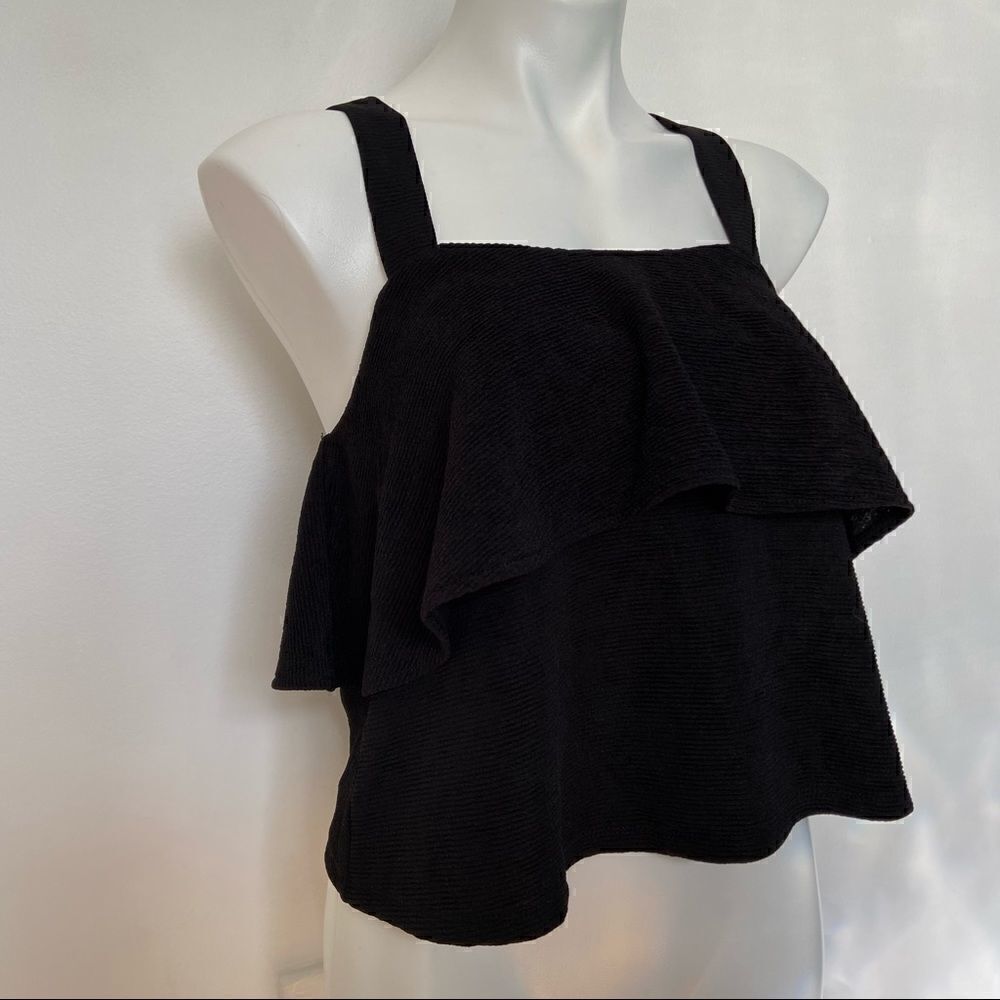 Texture & Thread Tiered Tank Top Black - Picture 7 of 10